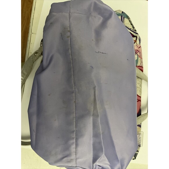 HAPPY COACH 17929 Poppy Multi Heart PINK PURPLE Glam 18x12 Tote Bag RARE - Picture 13 of 14